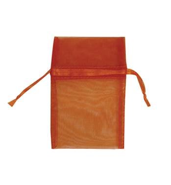 orange organza drawstring bag 27218-bx